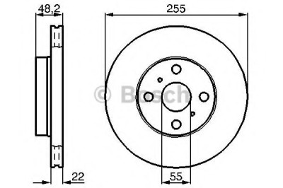 Disc frana TOYOTA COROLLA Hatchback (E11) (1997 - 2002) BOSCH 0 986 478 578 foto