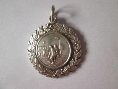 Medalie/medalion argint/argintata liga engleza de fotbal 1950-1951 foto