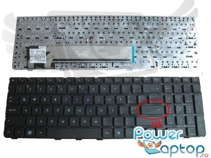 Tastatura HP ProBook 4530S layout US fara rama enter mic, ProBook 4535S layout US fara rama enter mic, ProBook