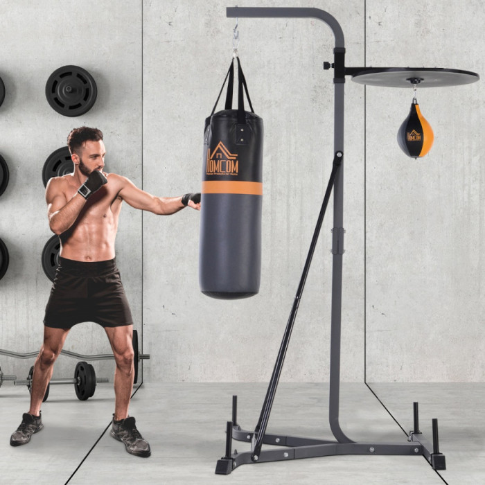 HOMCOM Aparat Multifunctional pentru Box cu Sac Reglabil si Punching Ball