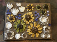 Arta / Decor / Design - Placa deosebita din ceramica cu flori JIE Sweden ! foto