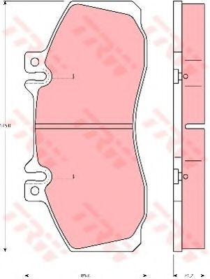 Set placute frana,frana disc MERCEDES VARIO cabina cu motor (1996 - 2016) TRW GDB5050 foto