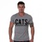 Tricou gri barbati - Cats - XL