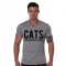 Tricou gri barbati - Cats - L