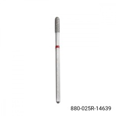 Bit de diamant pentru cuticule, cilindru rotunjit, brau ro?u 880/025R foto
