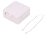 Soclu RJ45 Keystone Albă Murală, Logilink