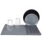 Suport Pufo pentru scurs vase cu servet absorbant, 51 x 41 cm, gri