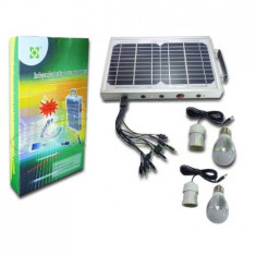 Kit Incarcare Solara cu Panou Fotovoltaic, Becuri si USB LGTFD1220 foto