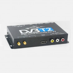 Tuner TV DVB-T2 auto digital cu 2 antene si USB media player CarStore Technology