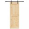 Ușă glisantă cu set de feronerie 80x210 cm, lemn masiv de pin