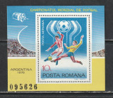 Romania 1978 - #955 Campionatul Mondial de Fotbal Argentina S/S 1v MNH