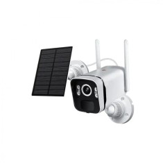 Camera de Supraveghere cu Panou Solar WIFI, 4 MP WISTINO, Detectare miscare, Vedere Nocturna, Rezistenta la Apa
