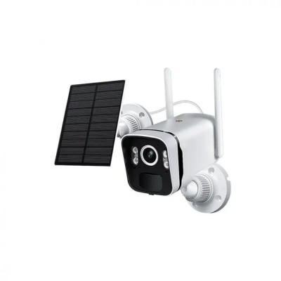 Camera de Supraveghere cu Panou Solar WIFI, 4 MP WISTINO, Detectare miscare, Vedere Nocturna, Rezistenta la Apa foto