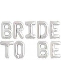 Baloane Folie Argintii BRIDE TO BE - 340x40 cm