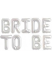 Baloane BRIDE TO BE Folie Argintii - 340x40 cm foto
