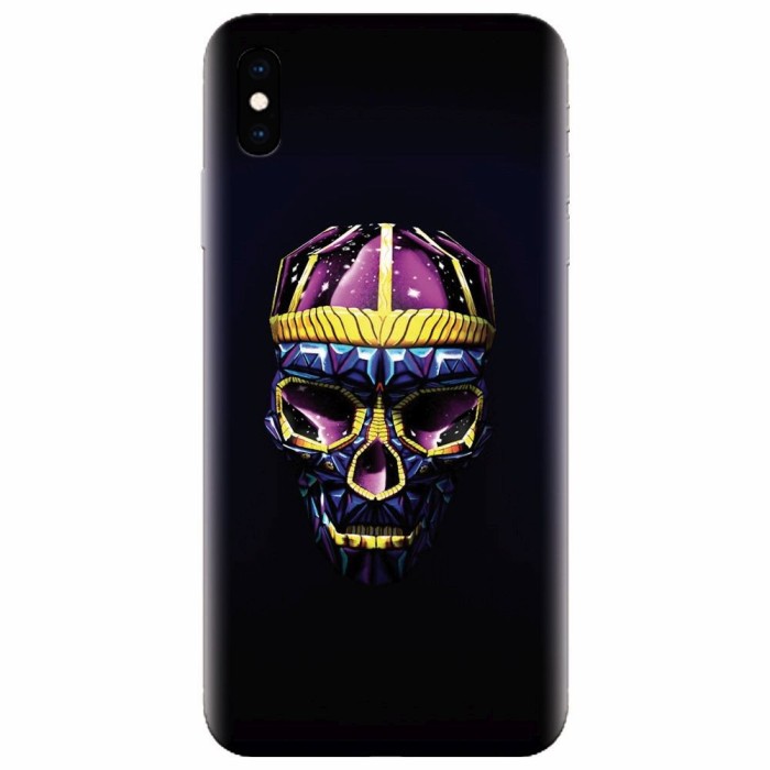 Husa silicon pentru Apple Iphone XS Max, Colorfull Skull
