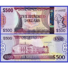 Guyana 2018 - 500 dollars, necirculata