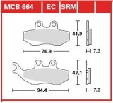Set placute frana TRW MCB664 - Aprilia RS - RX 50 - Gilera Runner - Peugeot Elyseo 150 - Piaggio Beverly - Hexagon 125-180cc