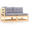 Gossi set mobilier de gradina cu perne, 2 piese, lemn masiv de pin