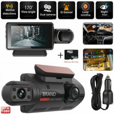 Camera Auto De Bord Full HD 1080P 2 Camere + Card De Memorie Micro SD 32 GB 85 X 50 mm CENT81