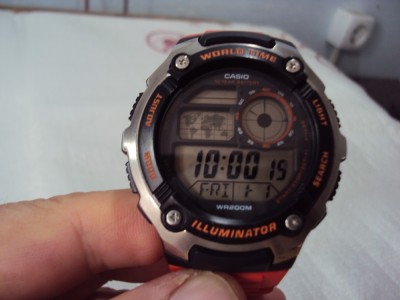Ceas barbatesc Casio WORLD TIME ILLUMINATOR WR200M foto