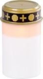 Candela funerara MagicHome cu LED alb cald si baterii incluse, 12 cm