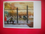 HOPCT 23341 PATINAJ IARNA- CONSTANTIN SOMOV -1869-1939 --MUZEE RUSIA - CP PICTURA --NECIRCULATA