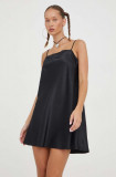 Abercrombie &amp; Fitch rochie culoarea negru, mini, oversize