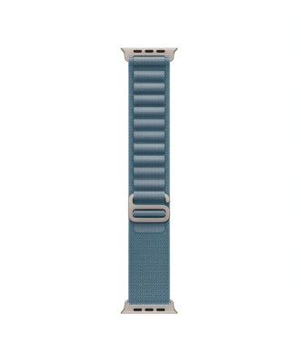 Curea smartwatch, THD, Alpine Loop, compatibila Apple Watch Ultra3 49 mm, Apple Watch 46 mm seria 11, Apple Watch SE3, catarama gri, albastru deschis foto