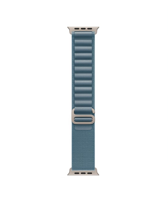 Curea smartwatch, THD, Alpine Loop, compatibila Apple Watch Ultra3 49 mm, Apple Watch 46 mm seria 11, Apple Watch SE3, catarama gri, albastru deschis