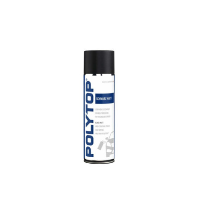 Spray Vopsea POLYTOP Black Matt, Negru, 500ml foto