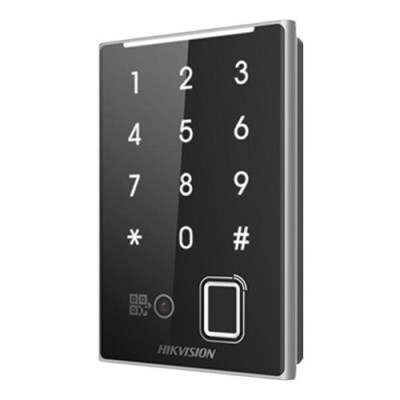 Cititor de proximitate MIFAR, amprenta, cod QR, Wiegand, RS-485, tastatura integrata - HIKVISION DS-K1109DKFB-QR SafetyGuard Surveillance foto