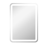 kleankin Oglindă LED, pentru Baie și Machiaj,lumina Reglabilă cu 3 Temperaturi de Culoare, Design anti-aburire, 70x50 cm, Argintiu | Aosom Romania