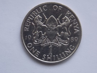 1 SHILLING 1989 KENYA foto