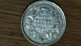 India Britanica - argint - 1/2 half rupee 1943 &bull; Bombay - George VI -bijuterie !