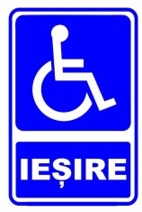 Semn de iesire pentru persoane cu handicap foto
