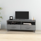 vidaXL Comodă TV, gri &icirc;nchis, 106x40x40 cm, lemn masiv de pin