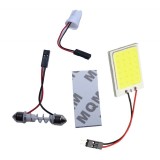 Lampa cu 24 led-uri cob pentru plafoniera auto elSales ELS-SIL24, lumina alb rece, compatibil 32-42 mm,