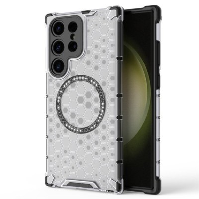 Husa compatibil cu Samsung Galaxy S24 Ultra cu protectie spate si margini anti-soc; Transparent &amp;ndash; Model Fagure foto
