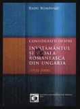 Consideratii despre invatamantul si scoala romaneasca din Ungaria Radu Rominasu