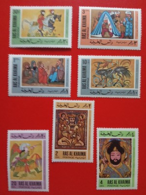 RAS AL KHAIMA, ARTĂ - SERIE COMPLETĂ MNH foto