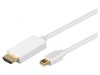 Cablu DisplayPort 1.1 la HDMI, mini DisplayPort, 2m, Alb, Goobay