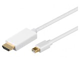 Cablu DisplayPort 1.1 la HDMI 1m Alb, Goobay
