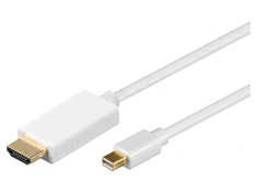 Cablu DisplayPort 1.1 la HDMI, mini DisplayPort, 2m, Alb