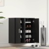 VidaXL Dulapuri pantofi 2 buc Stejar negru 32x35x70 cm Lemn prelucrat