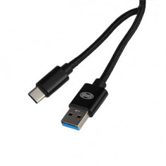 CABLU DE DATE TIP C. USB 3.0. NEGRU. 2M LUNGIME