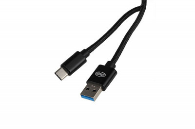 CABLU DE DATE TIP C. USB 3.0. NEGRU. 2M LUNGIME foto