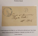 Romania 1878 - Scrisoare circulata SLATINA-TIRGOVISTEA
