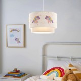 Lampa suspendata Lurgan 1 x E27 max 20W 70 cm alb motiv unicorn [lux.pro] HausGarden Leisure