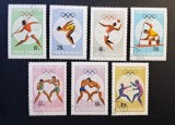 Rom&acirc;nia R.S.R. "Jocurile Olimpice de Vară - Mexico '68" (1968) - Seria Completă (Ștampilate, Grafică de Aurel Popescu cu Calendarul Aztec) RO1